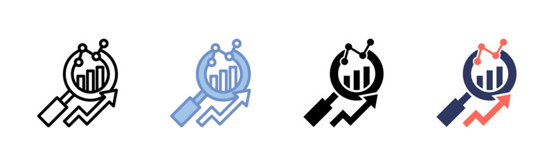 Analytics icon sheet multiple style collection