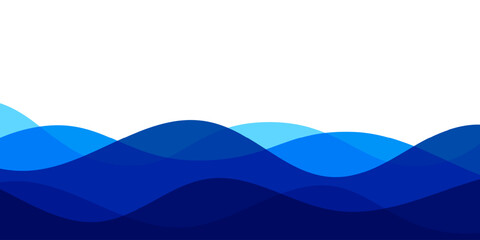 Abstract modern blue wave gradient banner background for business presentation design