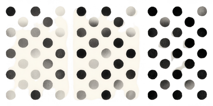Abstract grayscale polka dots,  gradation pattern