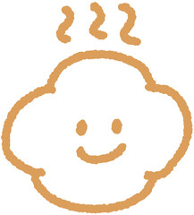 Cute Bread Line Illustration