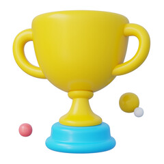 Trophy cup symbol of first place victory