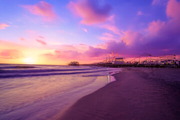 Obraz premium sunset over the beach