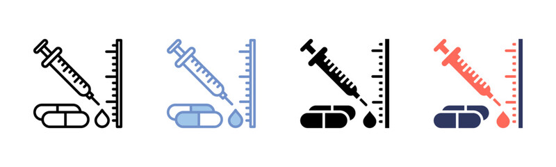 Dosage icon sheet multiple style collection