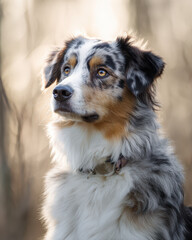 Australian Shepherd Looking Alert