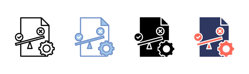 Obraz premium Regulation icon sheet multiple style collection