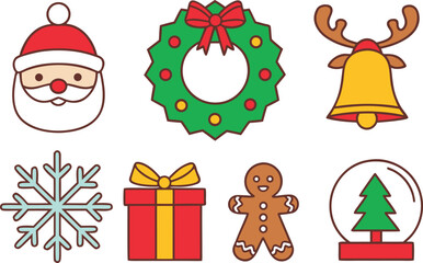 Christmas Eve Illustration Set. Festive Christmas Eve Clipart Collection. Bright Christmas Eve Design Elements. Traditional Christmas Eve Graphic Set. Christmas Eve Holiday Clipart Pack