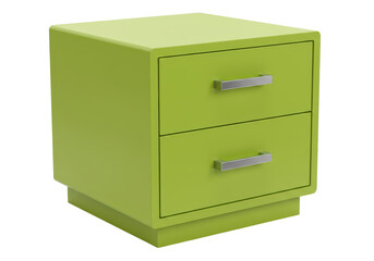 Isolated Modern Green Nightstand or Chest of Drawers