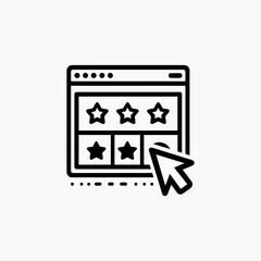 Online Star Rating System with Cursor Interaction.