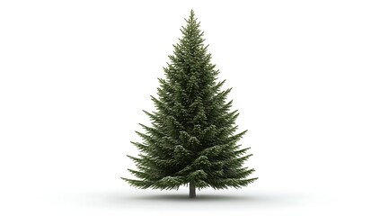 A fir tree isolated on a white background