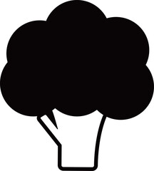 ブロッコリーのアイコン　モノトーン