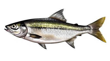 Fototapeta premium Illustration of a healthy fish with detailed features and colors