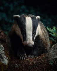 Obraz premium Badger Looking Insects Macro Photography Depth of Field