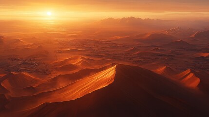 Naklejka premium Desert Sunrise Panorama