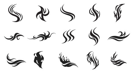 Tribal Tattoo Design Elements Silhouette