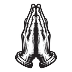 Praying Hands Vector Illustration