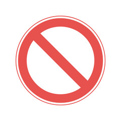 A Red Circle with a Diagonal Line Through It Symbolizing Prohibition and Restriction with a Clean White Backdrop