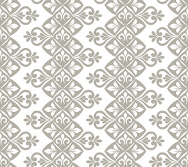 Wallpaper in Baroque style, damask. A seamless vector background. Floral ornament.