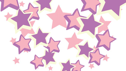 レトロポップな星の背景イラスト