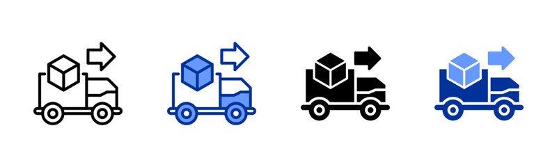 Logistics icon sheet multiple style collection