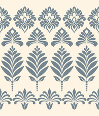 Wallpaper in Baroque style, damask. A seamless vector background. Floral ornament.