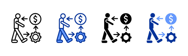 Workflow icon sheet multiple style collection