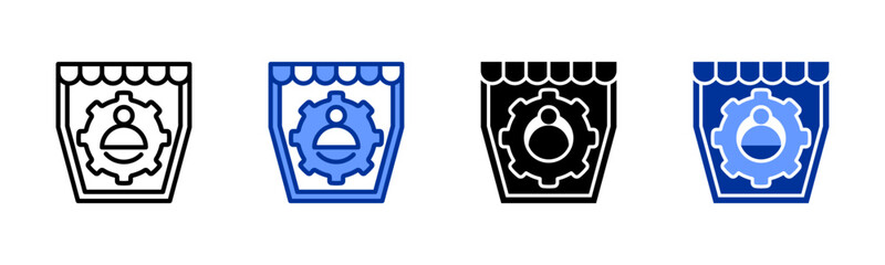Vendor icon sheet multiple style collection
