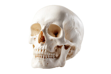 Obraz premium A white skull with a mouth open and teeth showing
