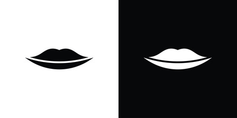 Thin lips icon symbol template for graphic and web design collection logo vector illustration