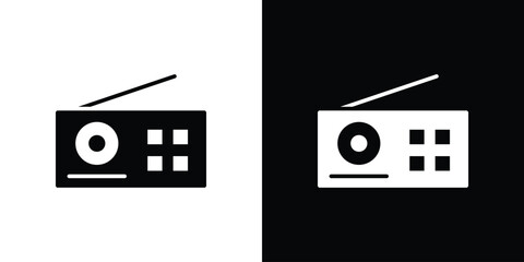 Radio icon symbol template for graphic and web design collection logo vector illustration