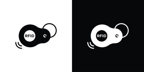 RFID key tag icon symbol template for graphic and web design collection logo vector illustration