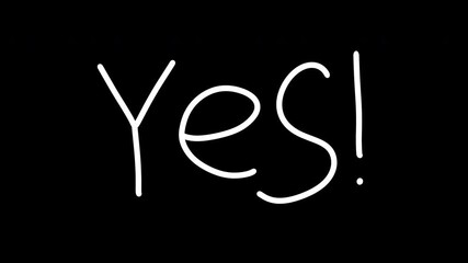 2d animation comic expression text in hand draw doodle style. Word phrase bam, boom, wow, bang, pow, cool, omg, amazing, yes for emotion isolated on black background. - Powered by Adobe