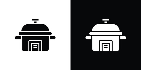 pressure cooker icon symbol template for graphic and web design collection logo vector illustration