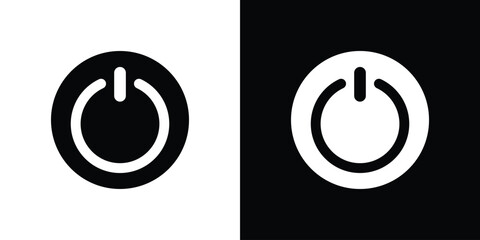 Power icon symbol template for graphic and web design collection logo vector illustration