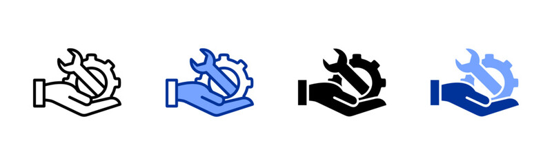 Service  icon sheet multiple style collection