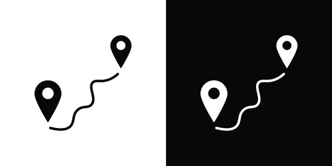 Distance icon symbol template for graphic and web design collection logo vector illustration