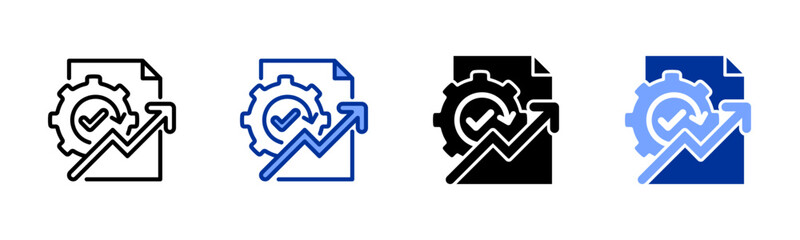 Strategy icon sheet multiple style collection