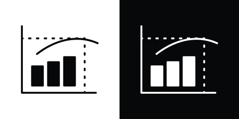 Diminishing returns icon symbol template for graphic and web design collection logo vector illustration