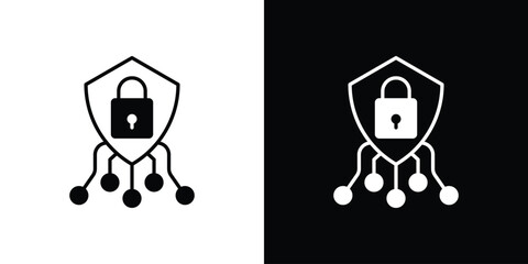 Cyber security icon symbol template for graphic and web design collection logo vector illustration