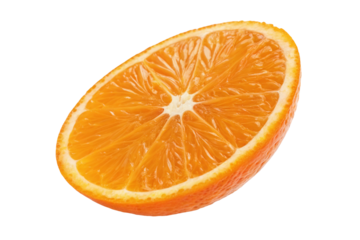 Fresh orange slice closeup showcasing vibrant color and juicy texture for healthy eating concept