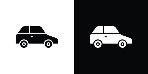 Compact car icon symbol template for graphic and web design collection logo vector illustration