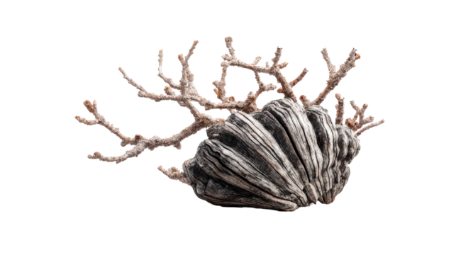 Unique coral structure with natural textures and forms