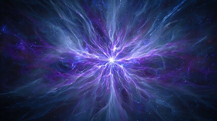 Plasma energy field in electric blue and violet