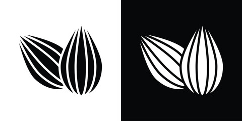 Almond icon symbol template for graphic and web design collection logo vector illustration