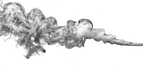 Abstract smoky trail against black background