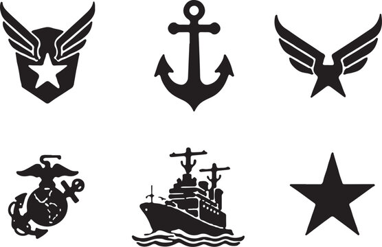 Navy and Marine Corps Military Symbols and Logos Collection