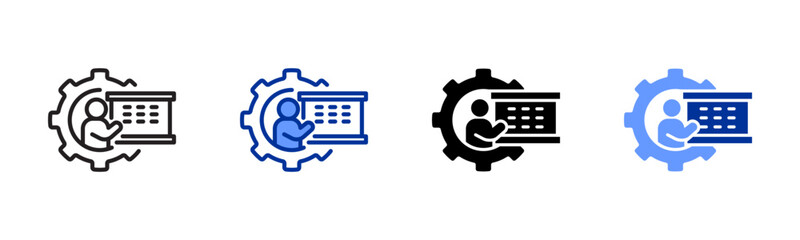 Mentorship icon sheet multiple style collection