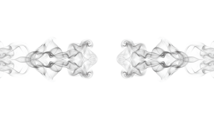 Elegant, ethereal light grey smoke forms soft, fluid abstract patterns with translucent contours, gracefully suspended on a transparent, high-key studio background, indicating minimalist design.