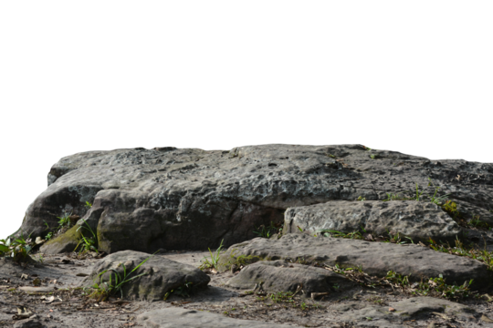 Rock isolated transparency background.