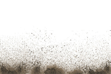 mud splash isolated transparency background.
