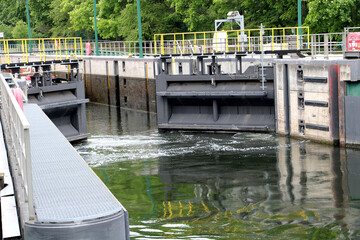 industrial river lock gate